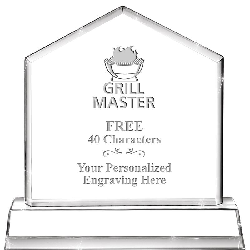 6" CRYSTAL HOMEPLATE AWARD