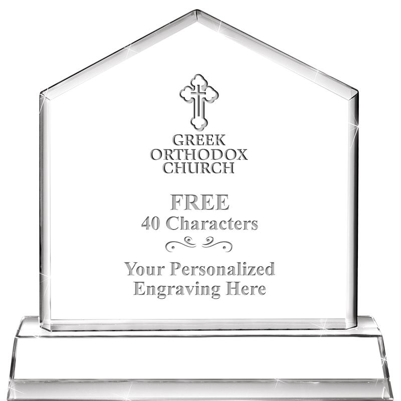 6" CRYSTAL HOMEPLATE AWARD