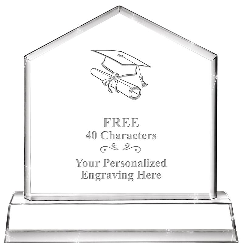 6" CRYSTAL HOMEPLATE AWARD