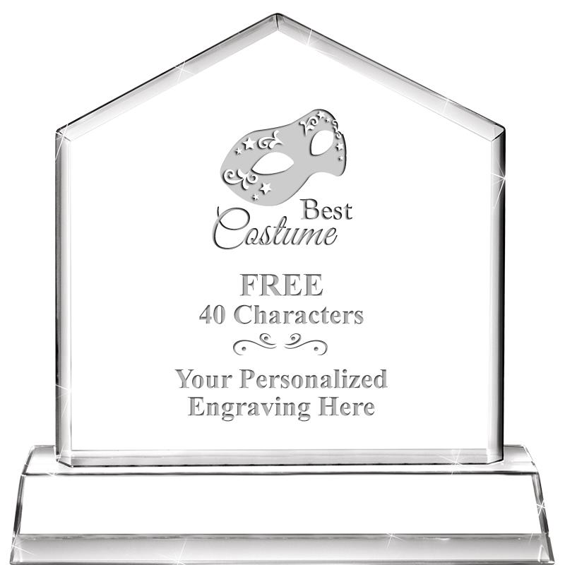 6" CRYSTAL HOMEPLATE AWARD