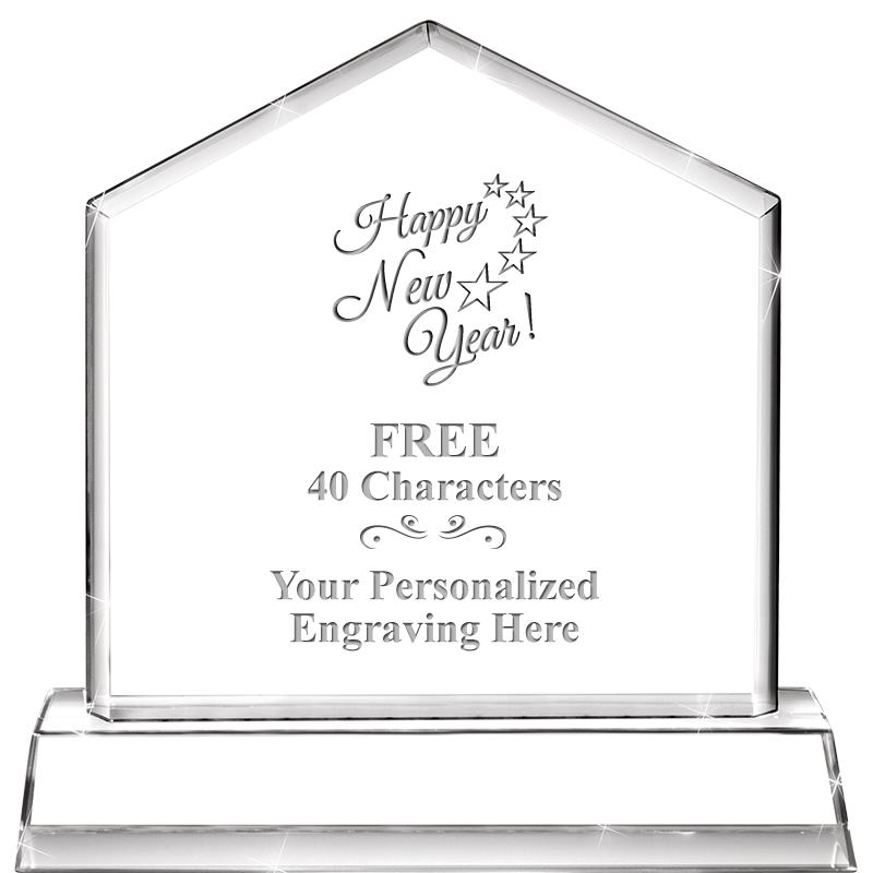 6" CRYSTAL HOMEPLATE AWARD