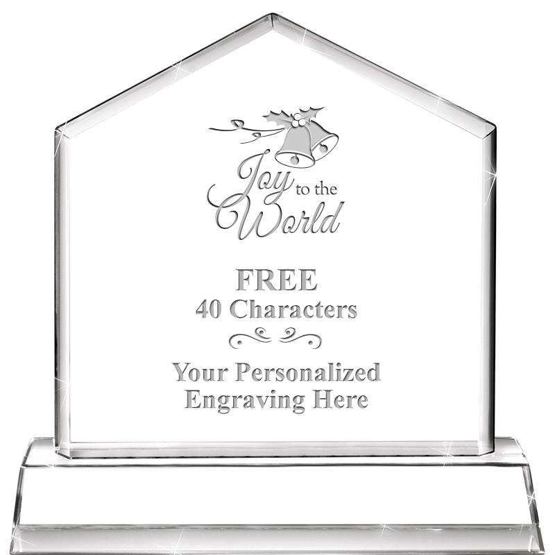 6" CRYSTAL HOMEPLATE AWARD