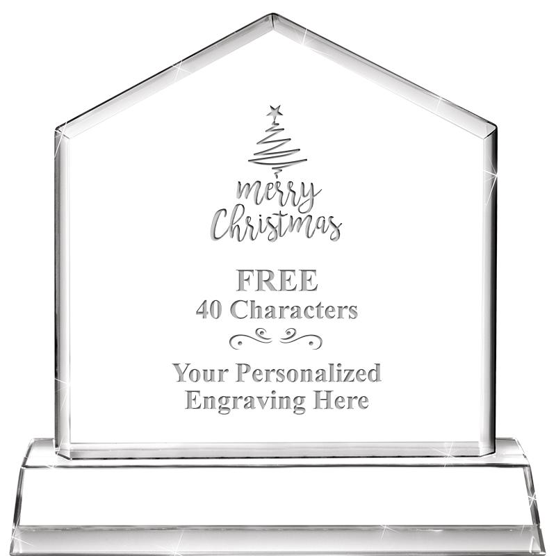 6" CRYSTAL HOMEPLATE AWARD