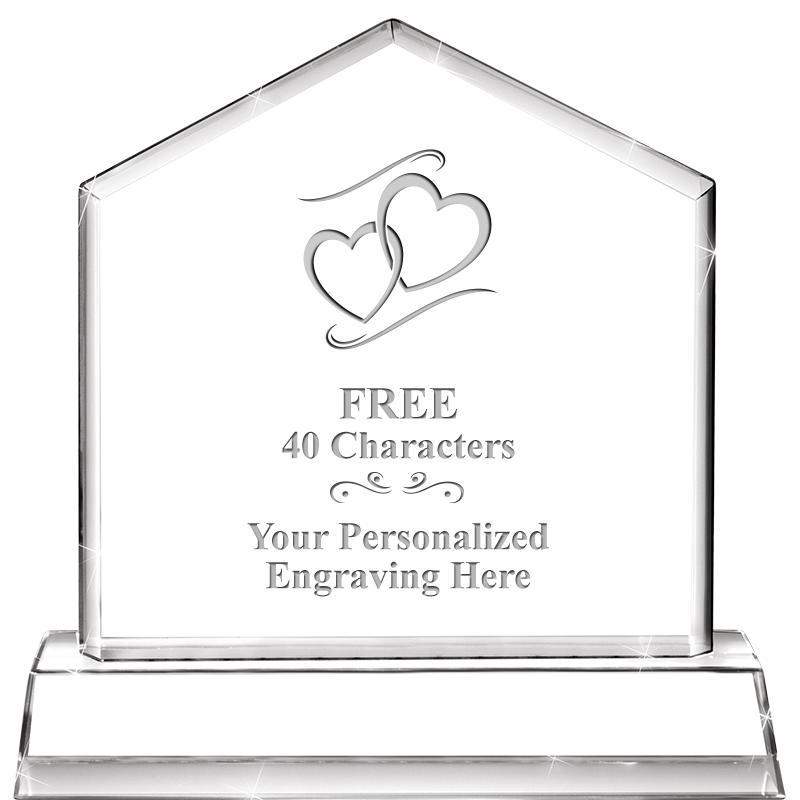 6" CRYSTAL HOMEPLATE AWARD