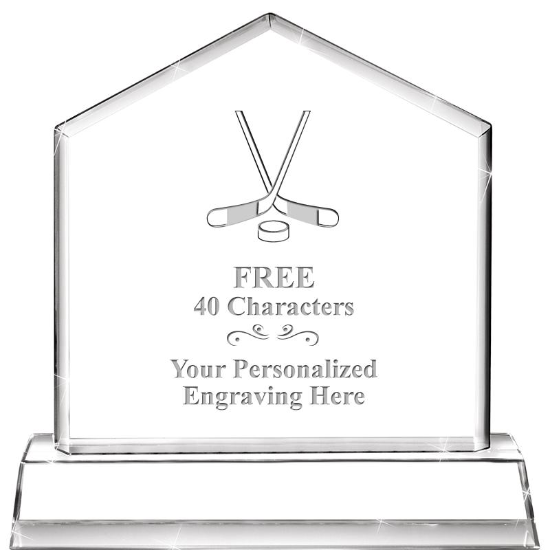 6" CRYSTAL HOMEPLATE AWARD