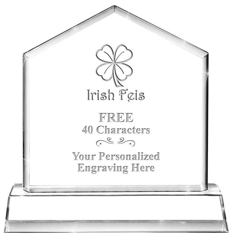 6" CRYSTAL HOMEPLATE AWARD