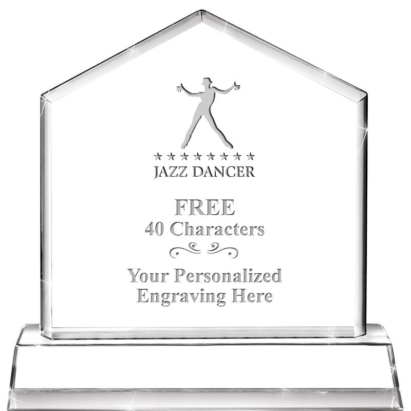 6" CRYSTAL HOMEPLATE AWARD