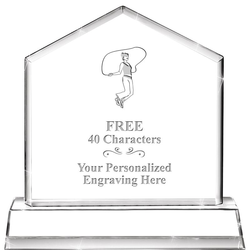 6" CRYSTAL HOMEPLATE AWARD