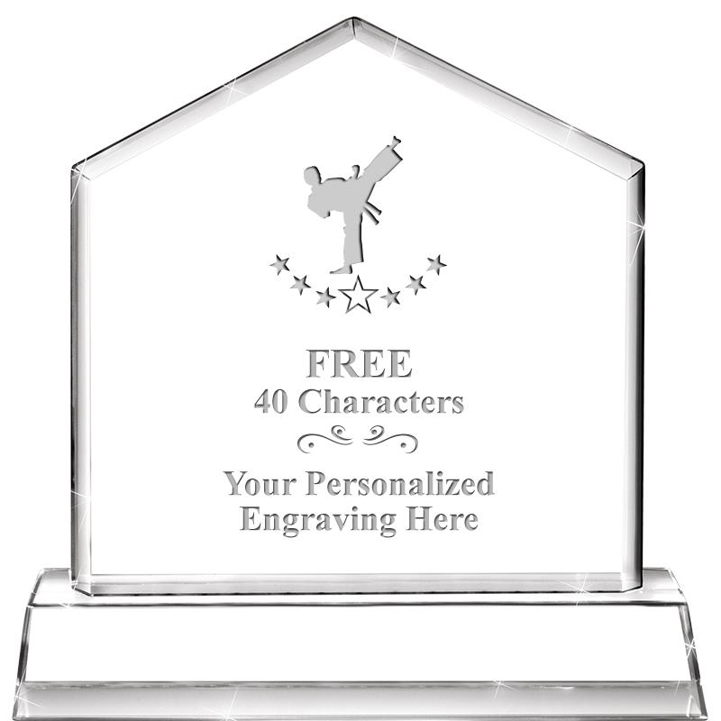 6" CRYSTAL HOMEPLATE AWARD