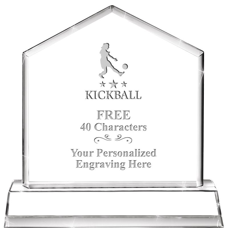 6" CRYSTAL HOMEPLATE AWARD