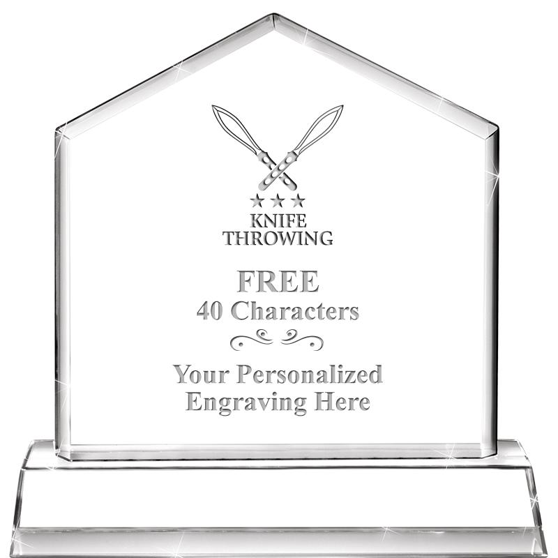 6" CRYSTAL HOMEPLATE AWARD