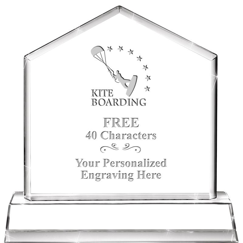 6" CRYSTAL HOMEPLATE AWARD