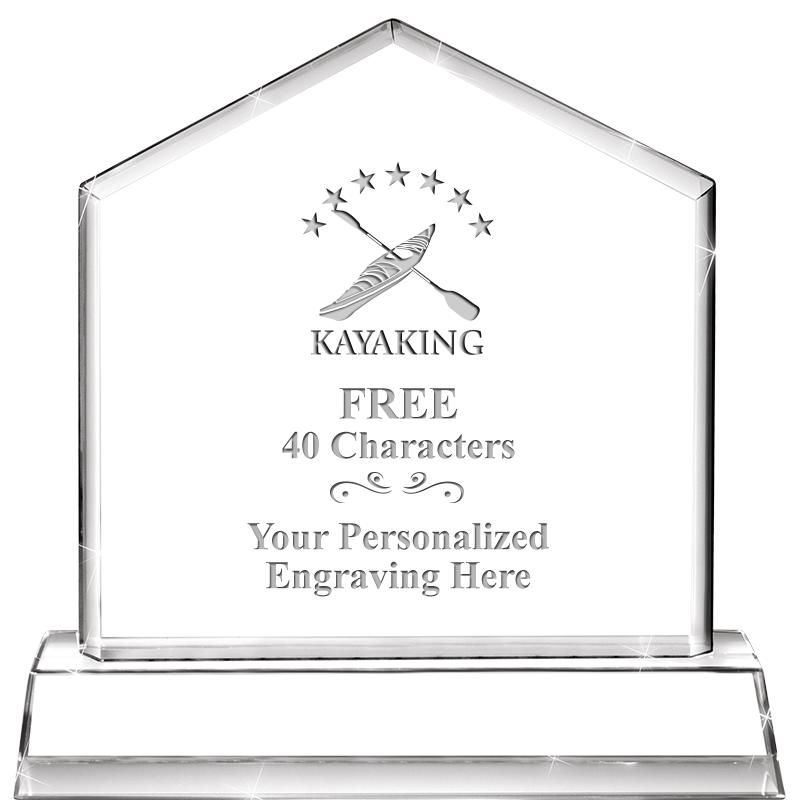 6" CRYSTAL HOMEPLATE AWARD