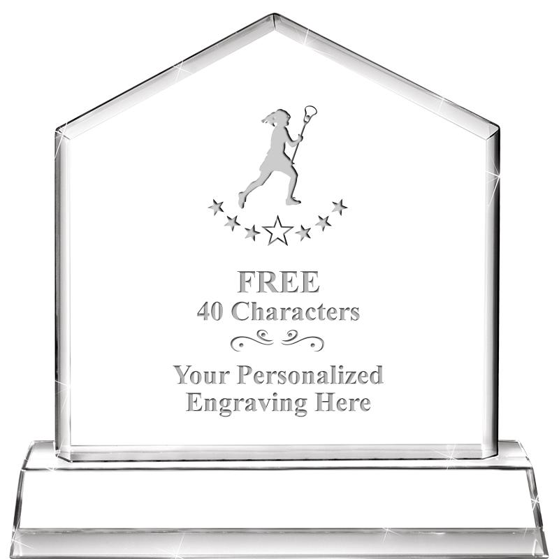 6" CRYSTAL HOMEPLATE AWARD