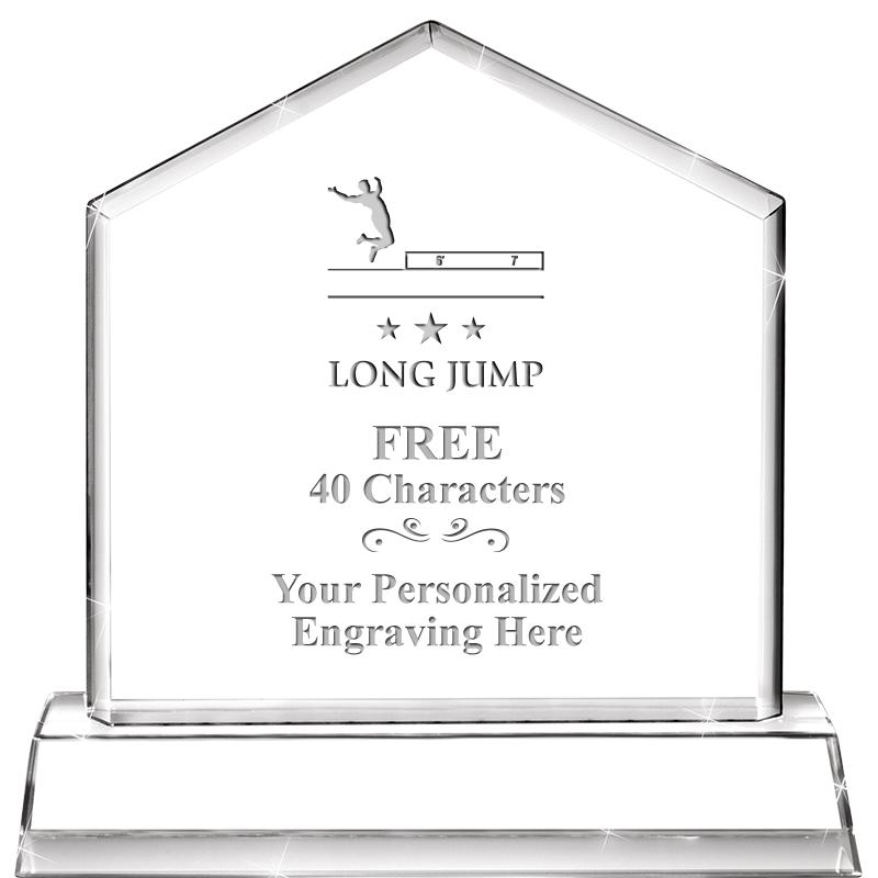 6" CRYSTAL HOMEPLATE AWARD