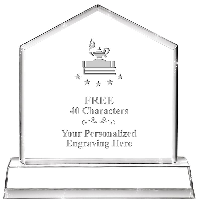 6" CRYSTAL HOMEPLATE AWARD