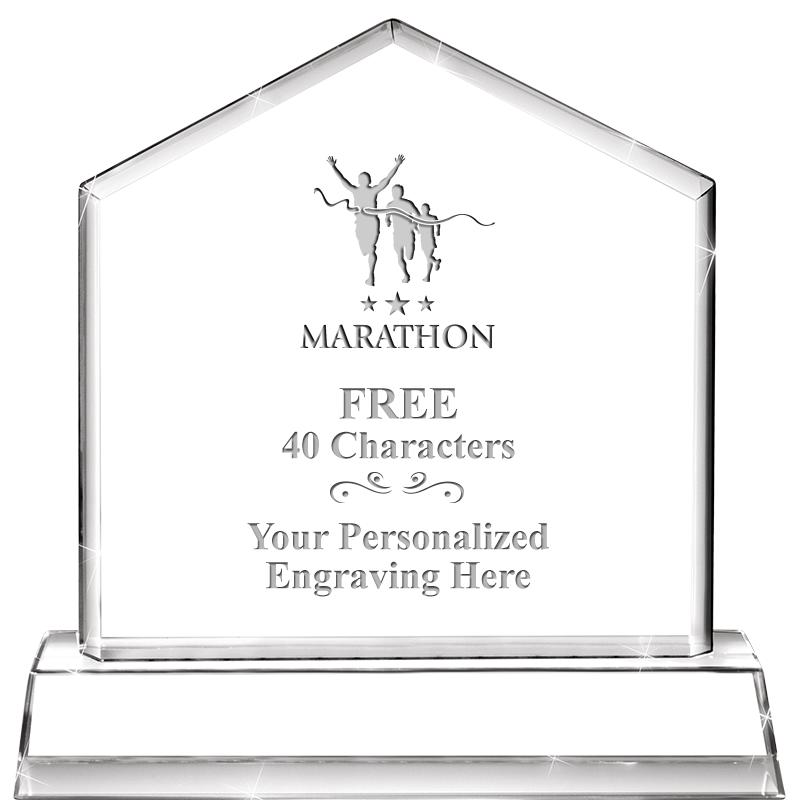 6" CRYSTAL HOMEPLATE AWARD