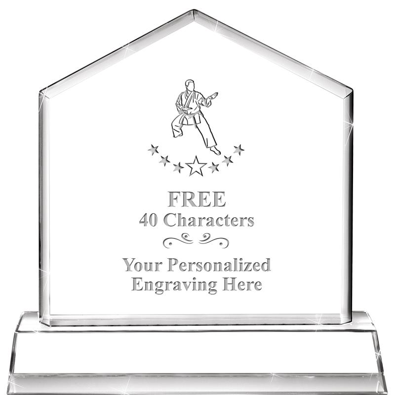 6" CRYSTAL HOMEPLATE AWARD