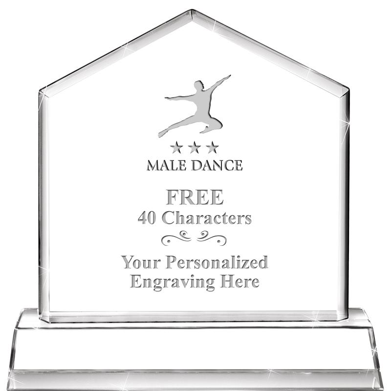 6" CRYSTAL HOMEPLATE AWARD