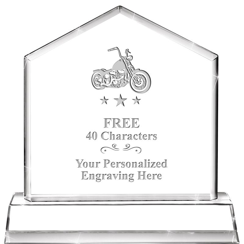 6" CRYSTAL HOMEPLATE AWARD