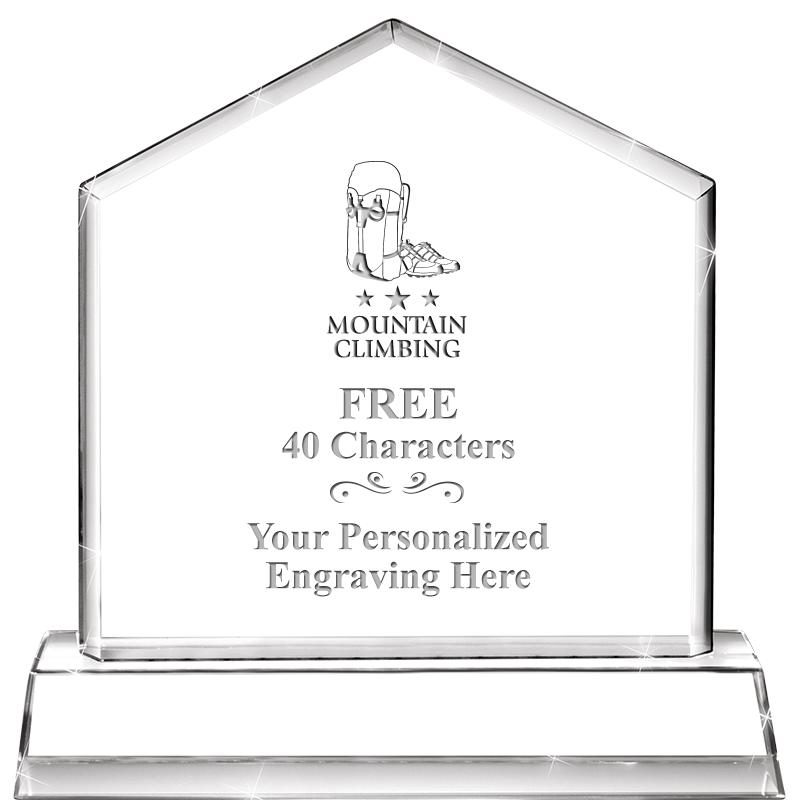 6" CRYSTAL HOMEPLATE AWARD