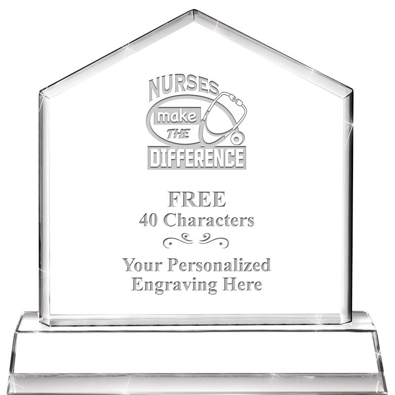 6" CRYSTAL HOMEPLATE AWARD