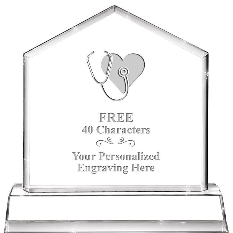 6" CRYSTAL HOMEPLATE AWARD