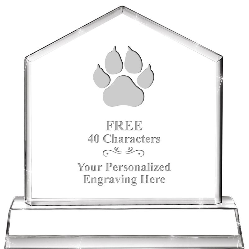 6" CRYSTAL HOMEPLATE AWARD