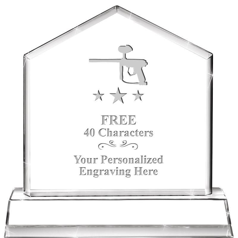 6" CRYSTAL HOMEPLATE AWARD