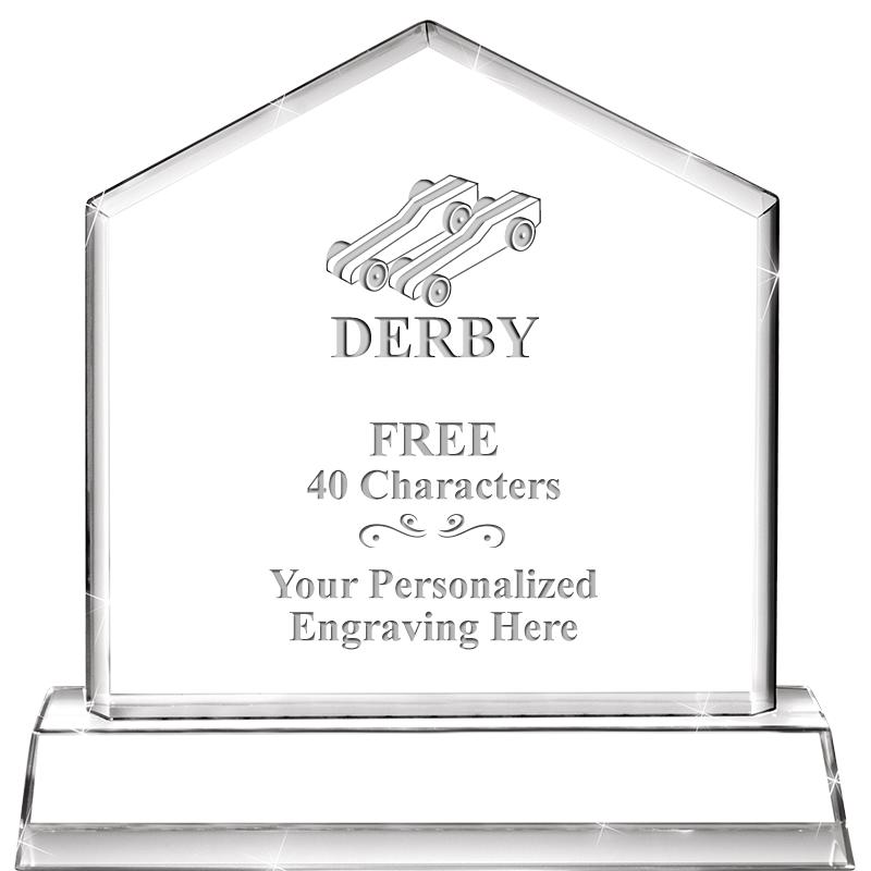 6" CRYSTAL HOMEPLATE AWARD