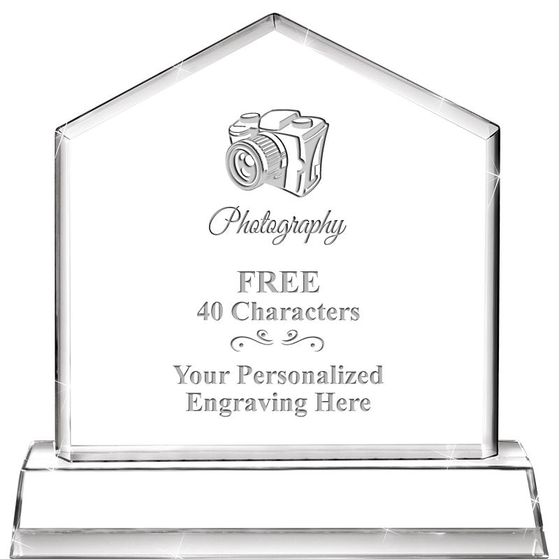 6" CRYSTAL HOMEPLATE AWARD