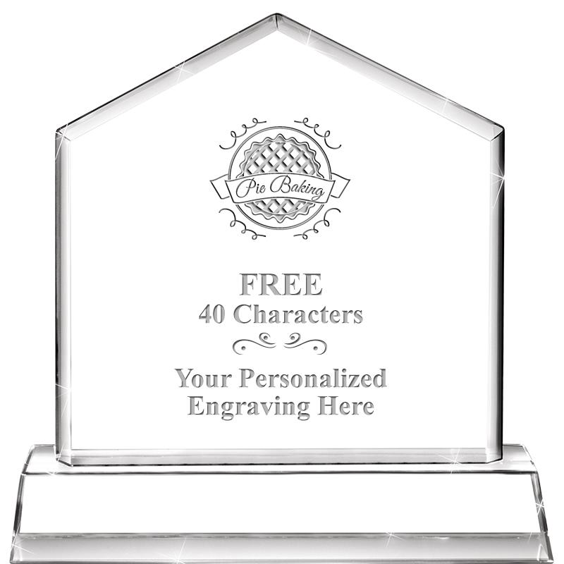 6" CRYSTAL HOMEPLATE AWARD