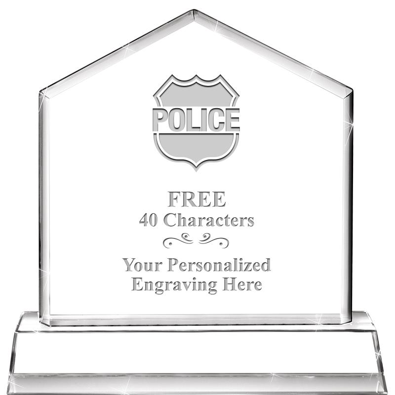 6" CRYSTAL HOMEPLATE AWARD