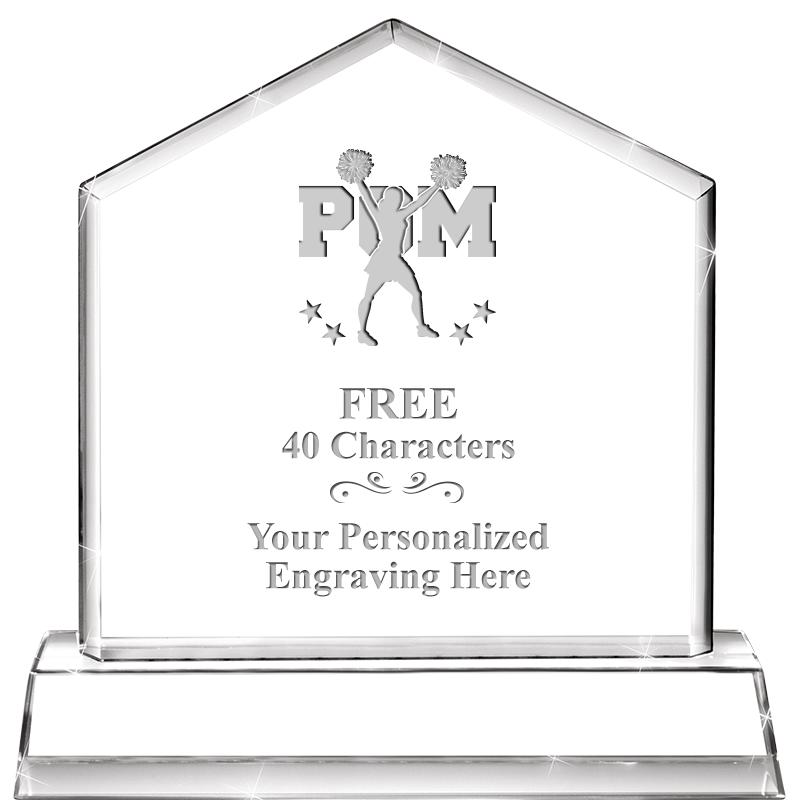 6" CRYSTAL HOMEPLATE AWARD