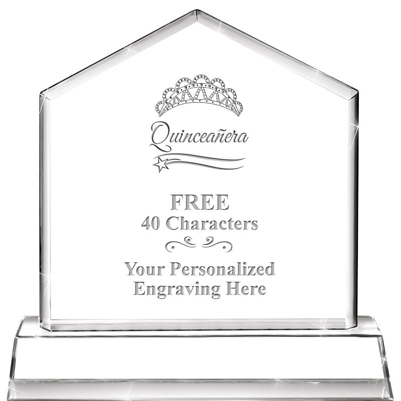 6" CRYSTAL HOMEPLATE AWARD