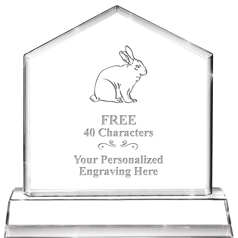 6" CRYSTAL HOMEPLATE AWARD