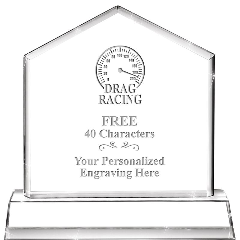 6" CRYSTAL HOMEPLATE AWARD