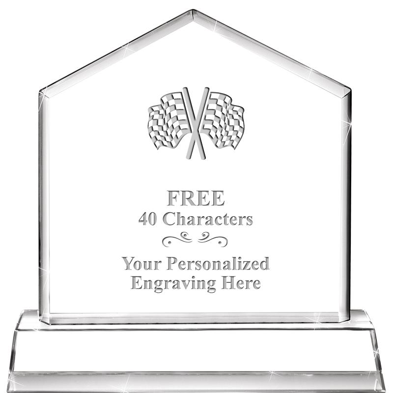 6" CRYSTAL HOMEPLATE AWARD