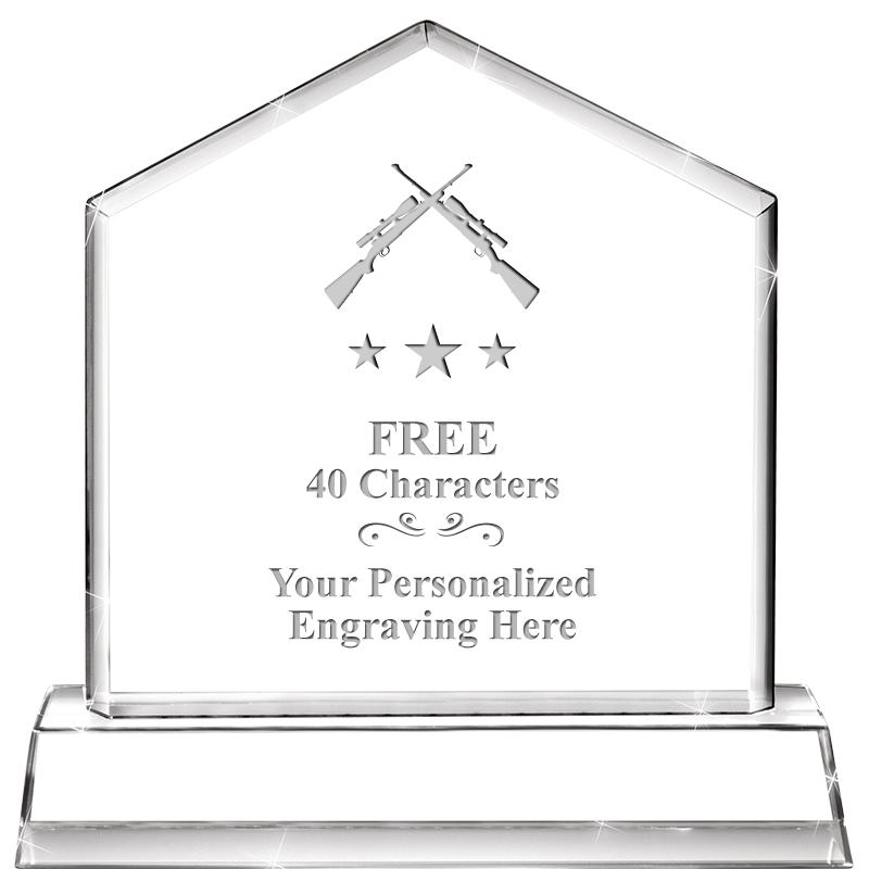 6" CRYSTAL HOMEPLATE AWARD