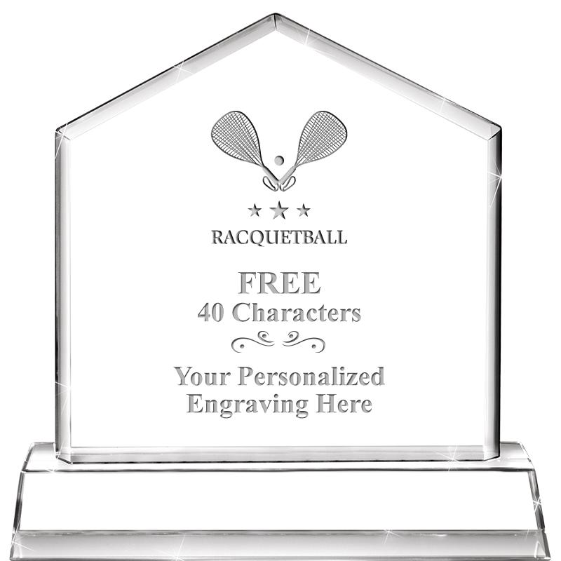 6" CRYSTAL HOMEPLATE AWARD