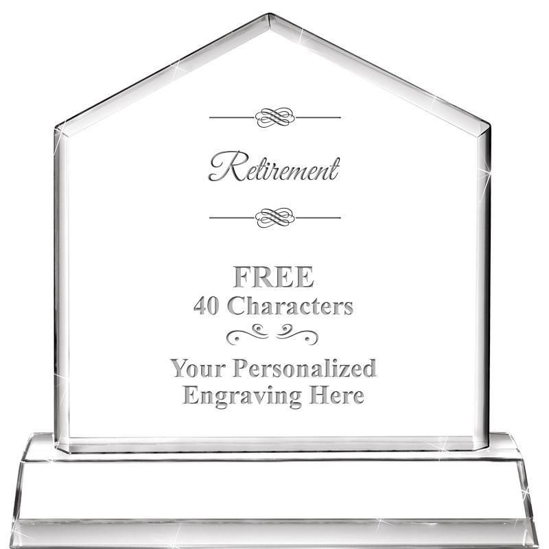 6" CRYSTAL HOMEPLATE AWARD