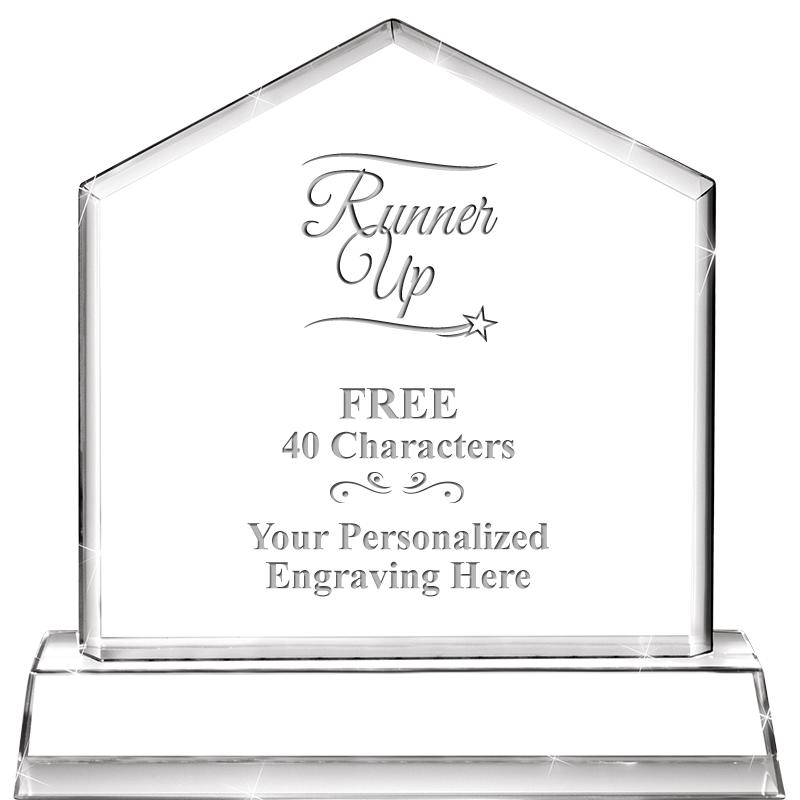 6" CRYSTAL HOMEPLATE AWARD