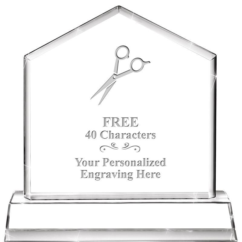 6" CRYSTAL HOMEPLATE AWARD