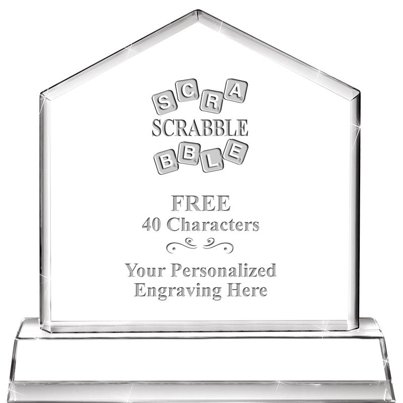 6" CRYSTAL HOMEPLATE AWARD