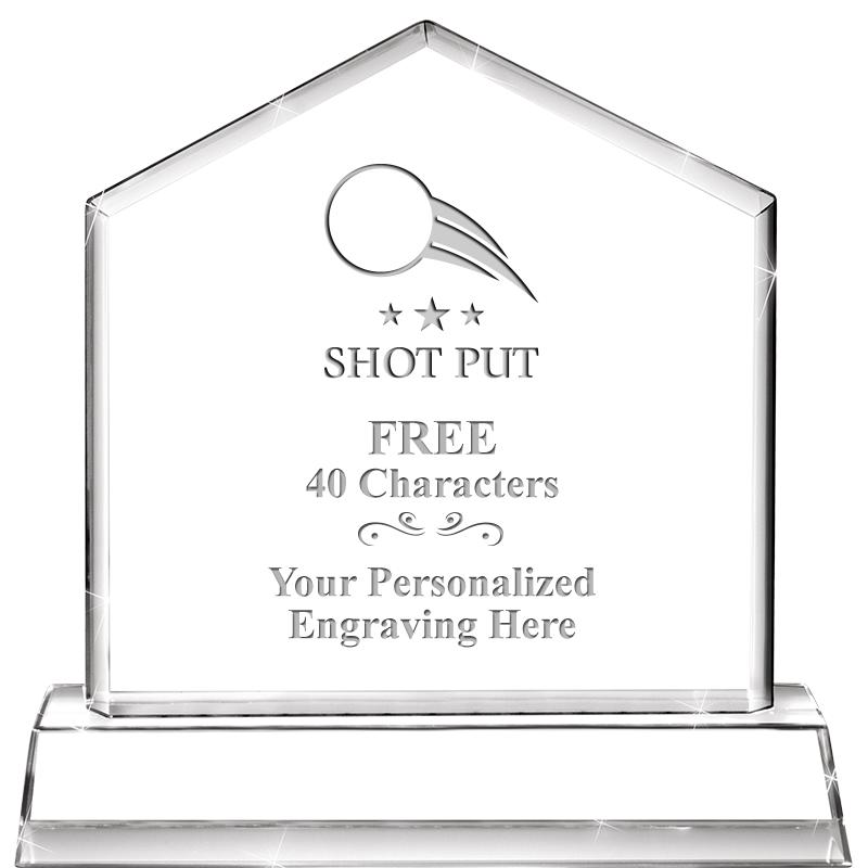 6" CRYSTAL HOMEPLATE AWARD