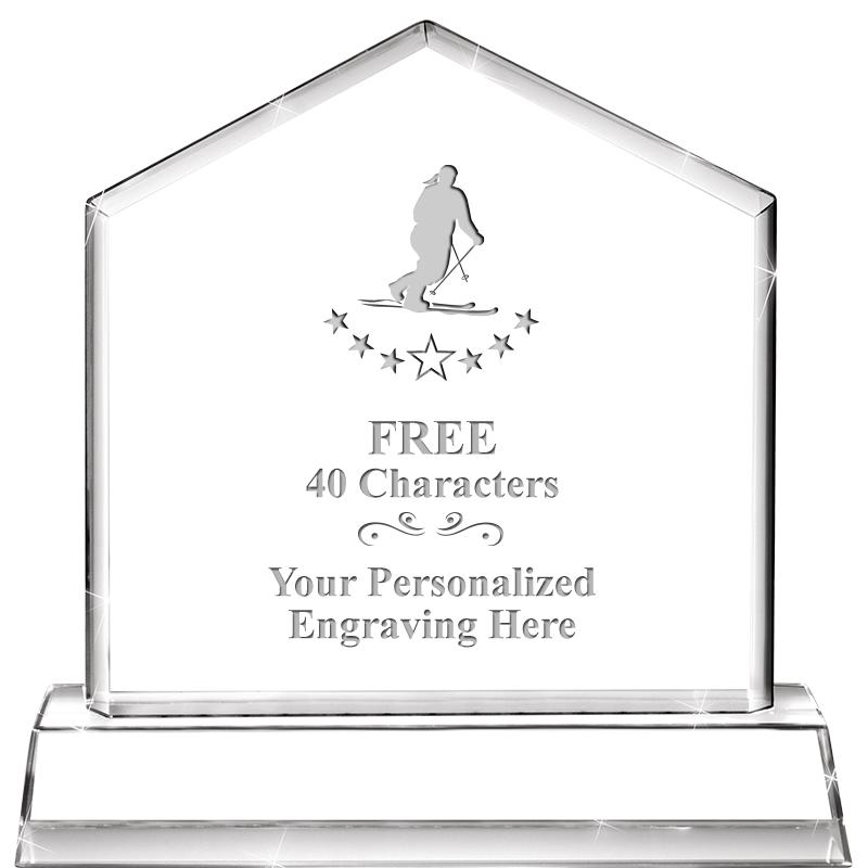 6" CRYSTAL HOMEPLATE AWARD