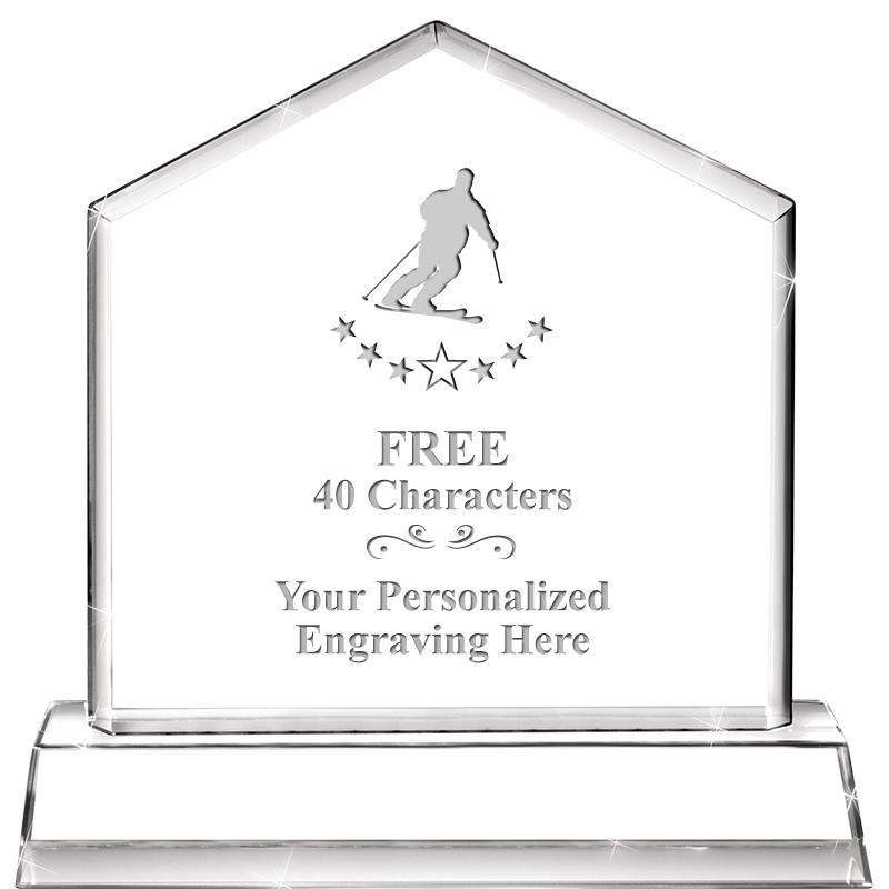 6" CRYSTAL HOMEPLATE AWARD