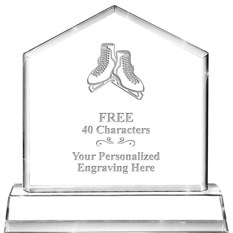 6" CRYSTAL HOMEPLATE AWARD