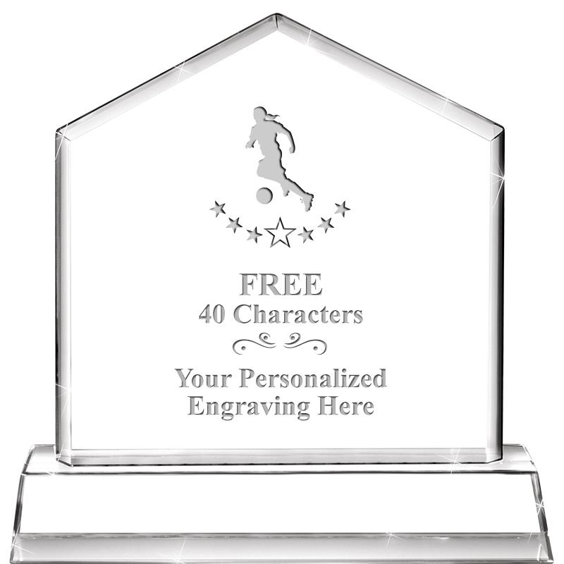 6" CRYSTAL HOMEPLATE AWARD