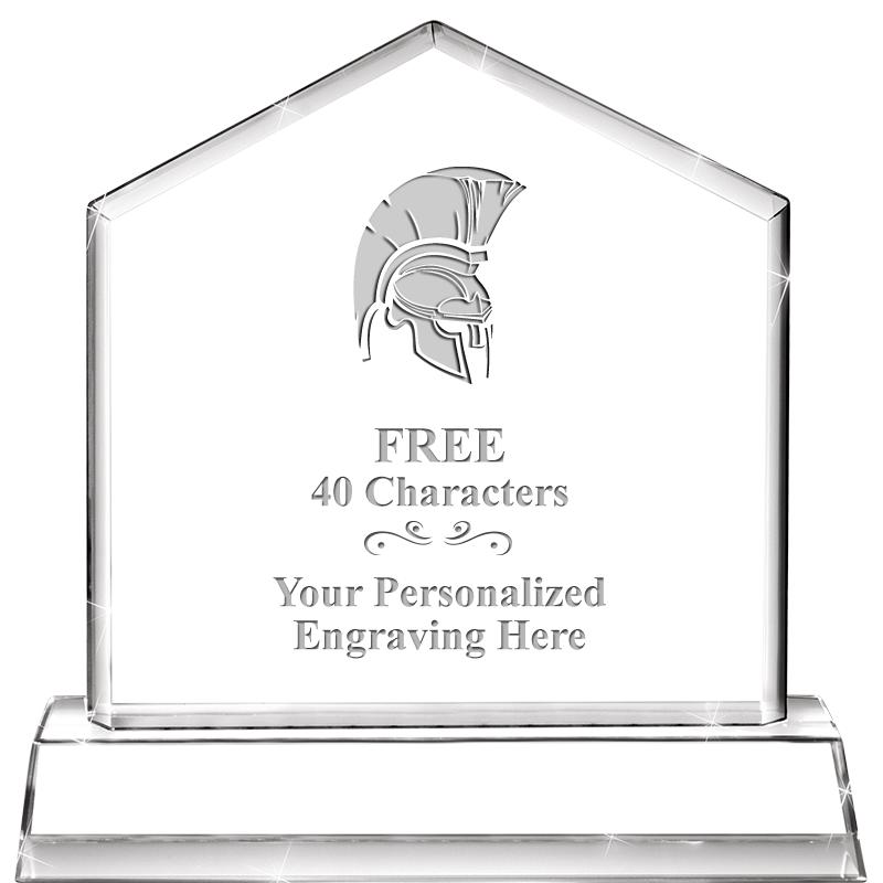 6" CRYSTAL HOMEPLATE AWARD